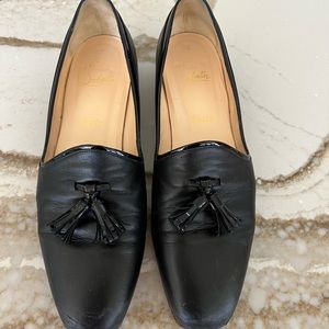 Christian Louboutin black tassel loafer. Size 40.5